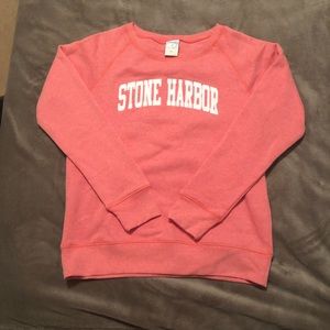 Coral Pink Stone Harbor Crew Neck Sweatshirt